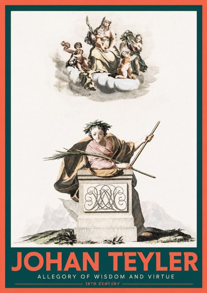 Johan Teyler Allegory of Wisdom and Virtue No2 - Affiche