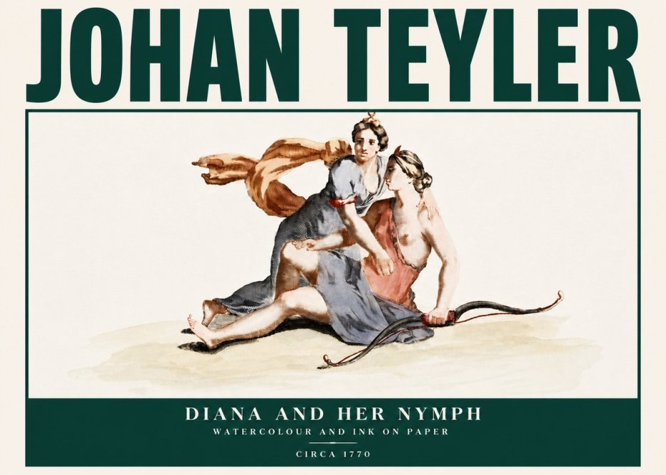 Johan Teyler Diana and Her Nymph No4 - Affiche