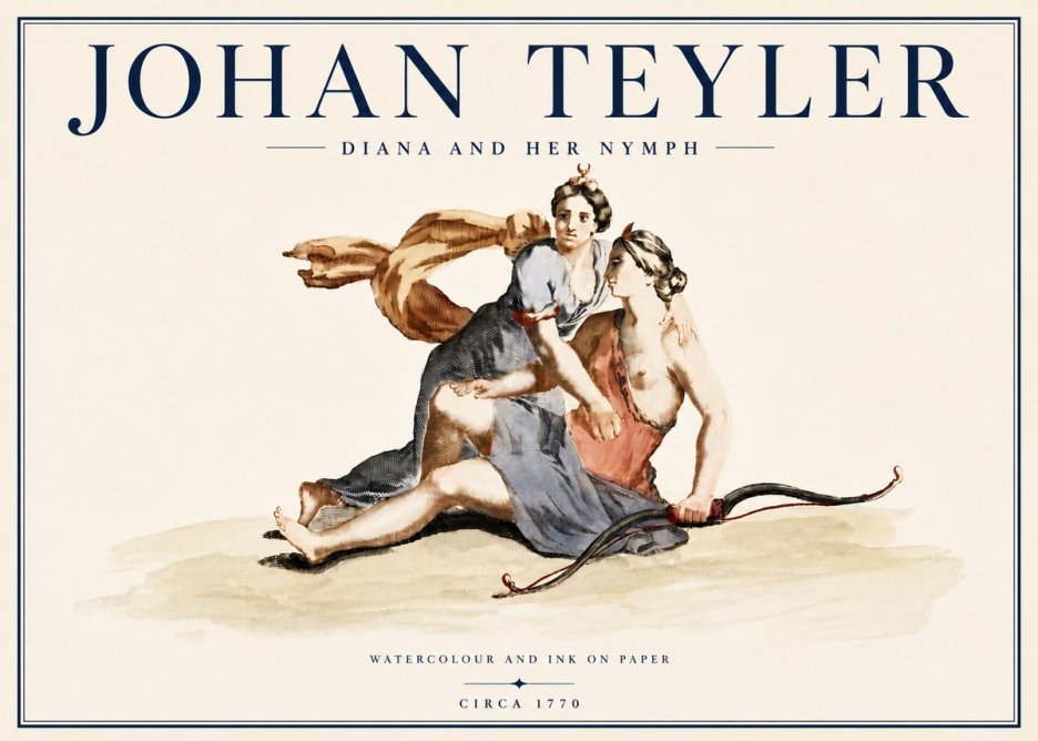 Johan Teyler Diana and Her Nymph No6 - Affiche