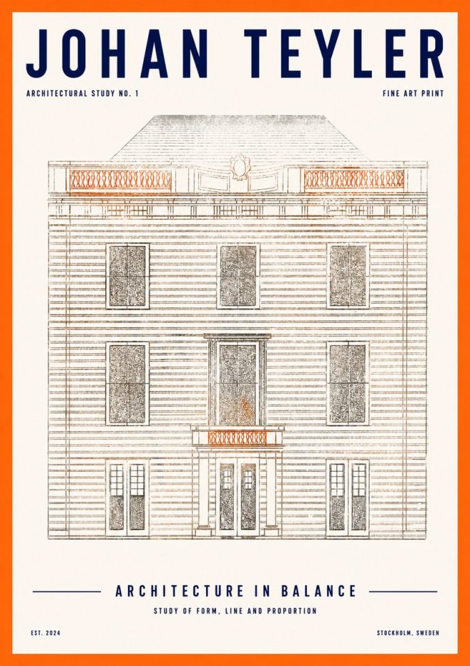 Johan Teyler Architectural Study No. 1 II No2 - Affiche