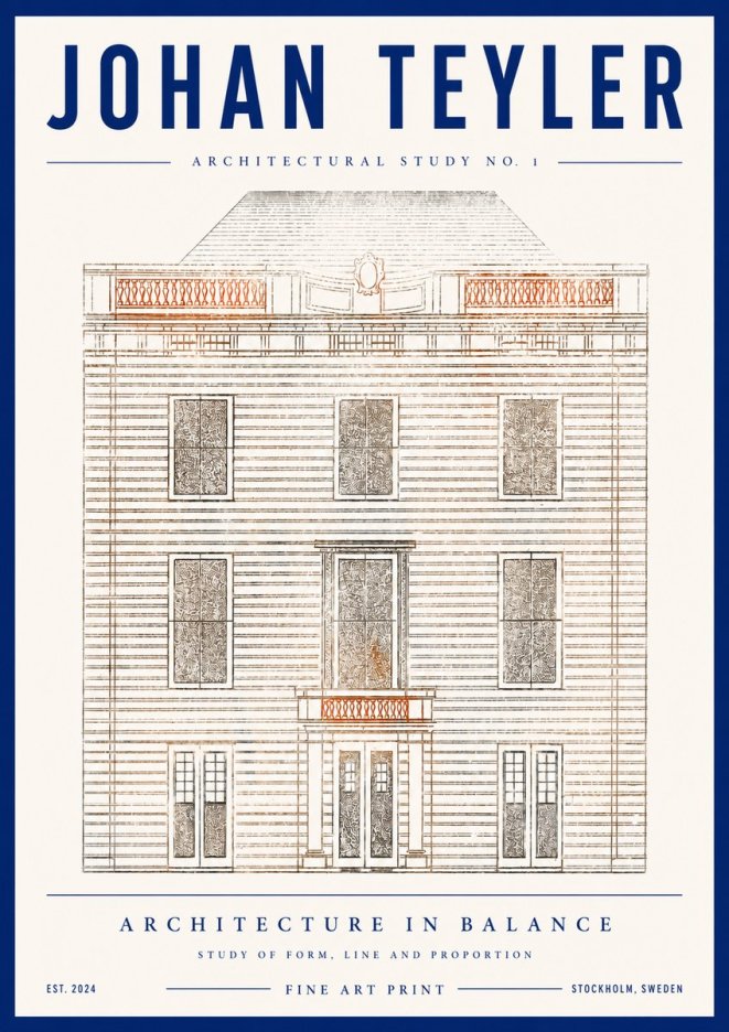 Johan Teyler Architectural Study No. 1 II No4 - Affiche