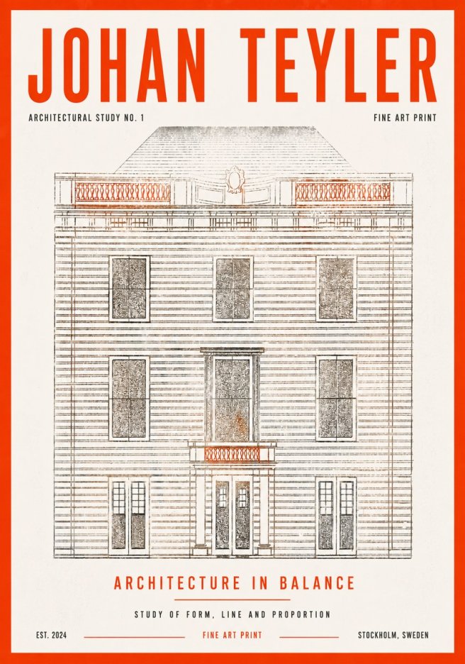 Johan Teyler Architectural Study No. 1 II No6 - Affiche