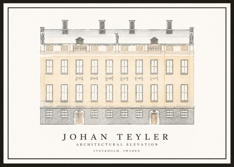 Johan Teyler Architectural Elevation No1 - Affiche