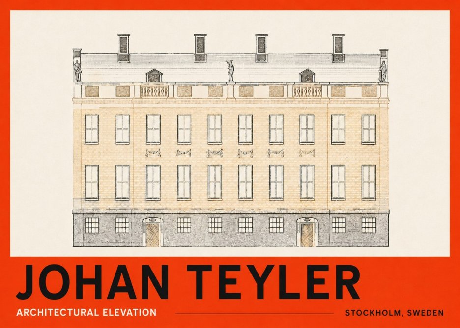 Johan Teyler Architectural Elevation No3 - Affiche