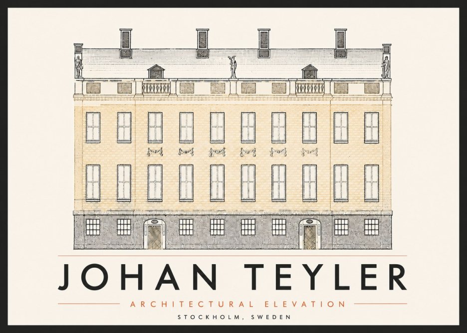 Johan Teyler Architectural Elevation No6 - Affiche