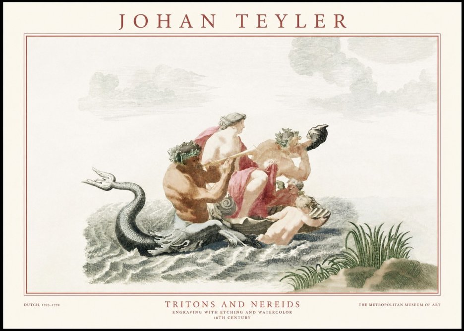 Johan Teyler Tritons and Nereids No1 - Affiche