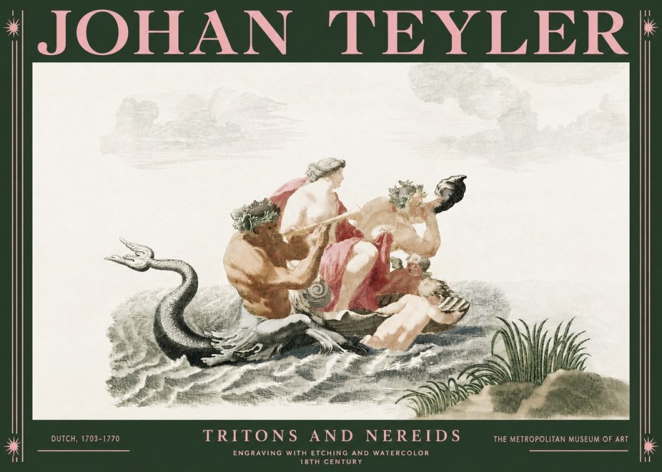 Johan Teyler Tritons and Nereids No3 - Affiche