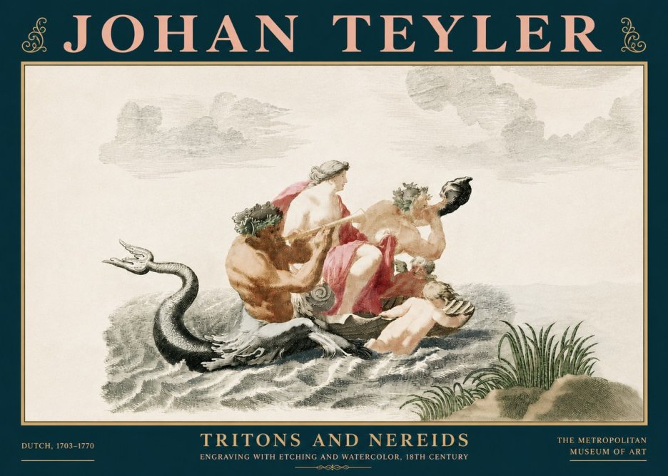 Johan Teyler Tritons and Nereids No5 - Affiche