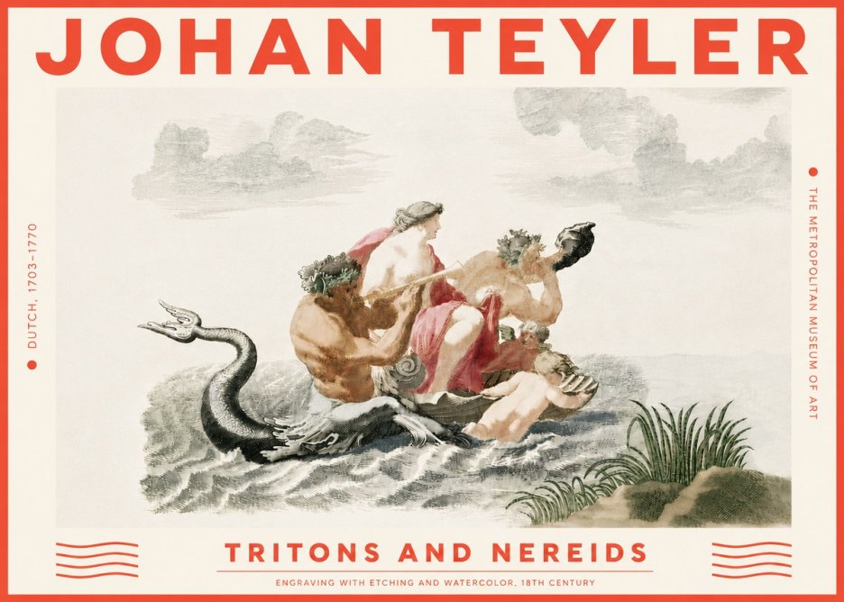 Johan Teyler Tritons and Nereids No6 - Affiche