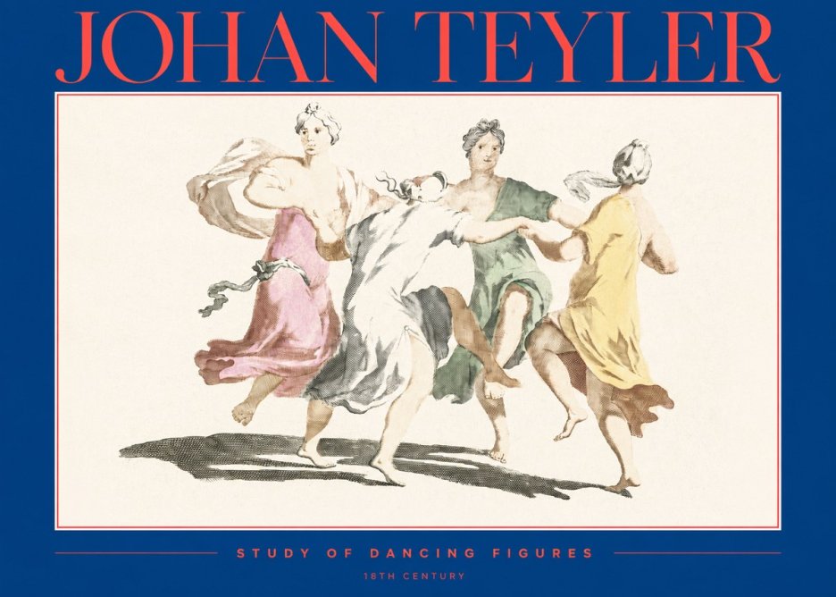 Johan Teyler Study of Dancing Figures No2 - Affiche