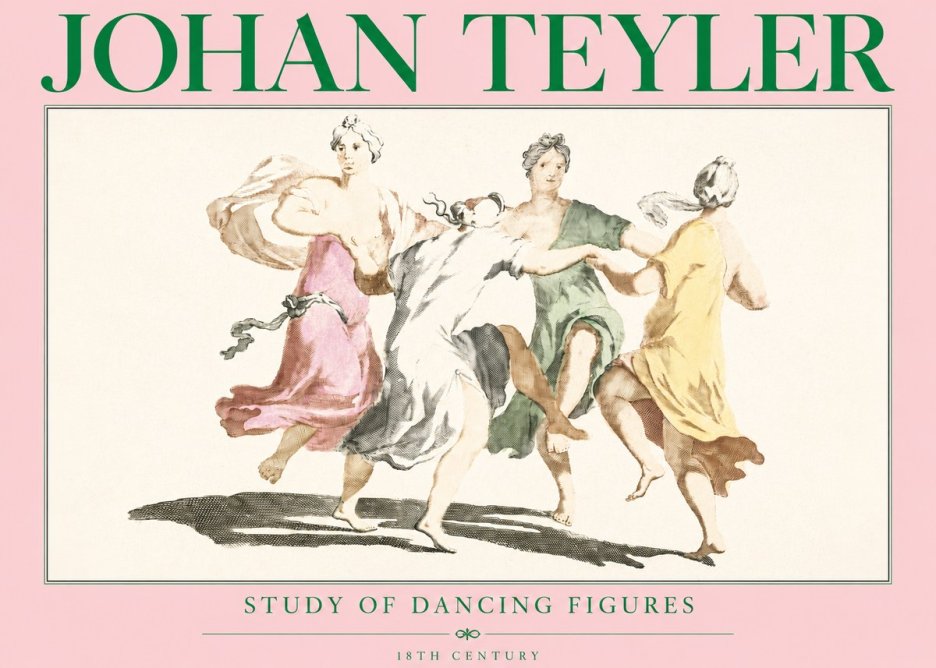 Johan Teyler Study of Dancing Figures No3 - Affiche