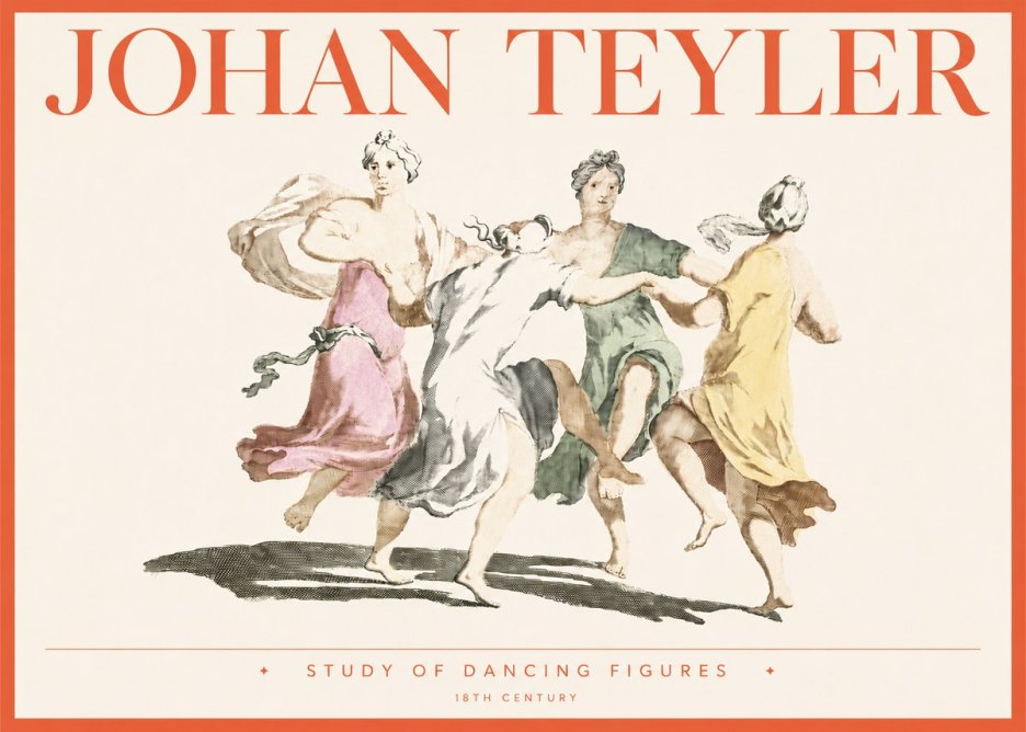 Johan Teyler Study of Dancing Figures No4 - Affiche