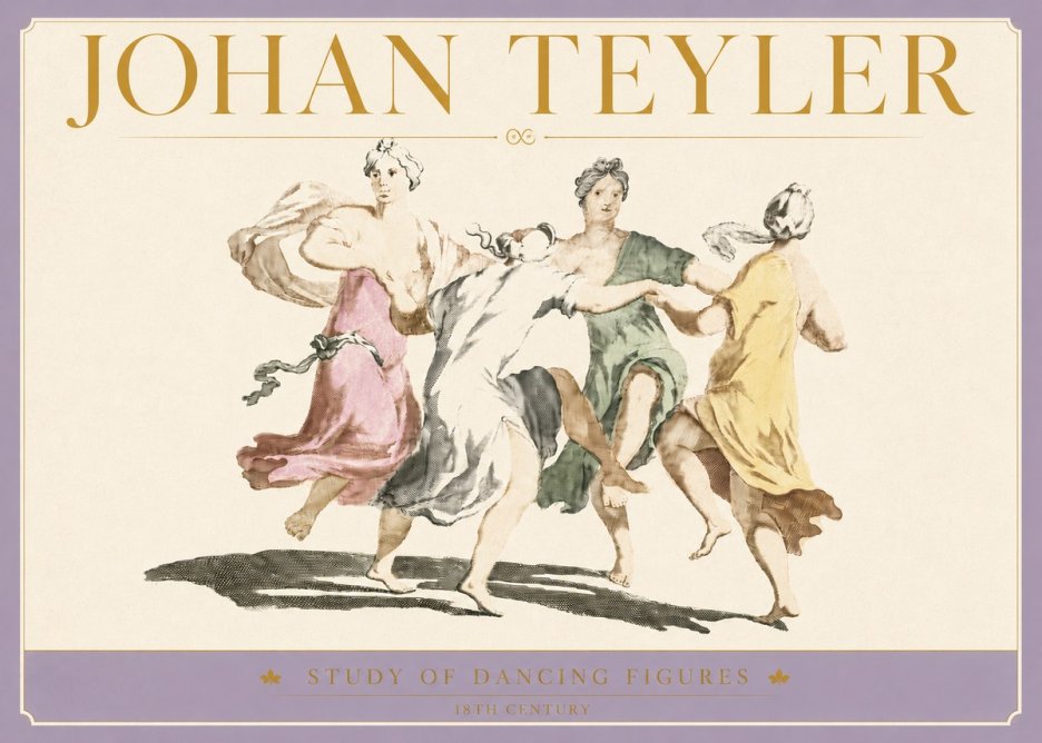 Johan Teyler Study of Dancing Figures No5 - Affiche