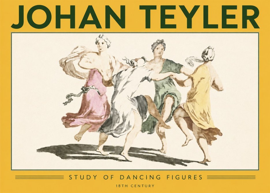Johan Teyler Study of Dancing Figures No6 - Affiche