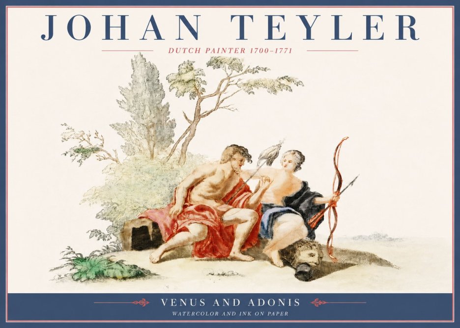 Johan Teyler Venus and Adonis No4 - Affiche