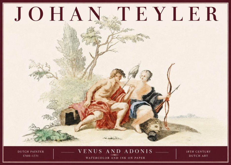 Johan Teyler Venus and Adonis No5 - Affiche