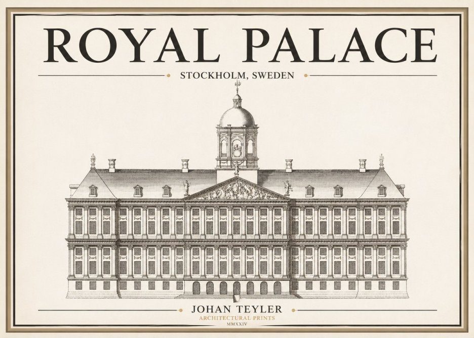 Johan Teyler Royal Palace No1 - Affiche