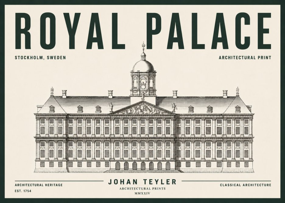 Johan Teyler Royal Palace No5 - Affiche