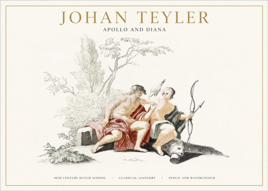 Johan Teyler Classical Study with Cupid and Symbols No5 - Affiche
