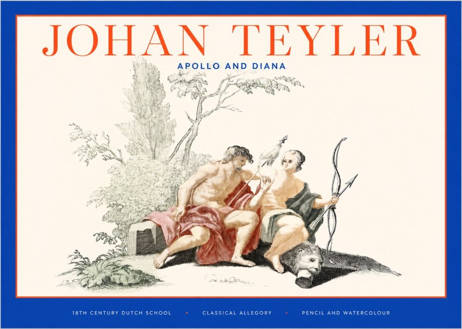 Johan Teyler Classical Study with Cupid and Symbols No6 - Affiche