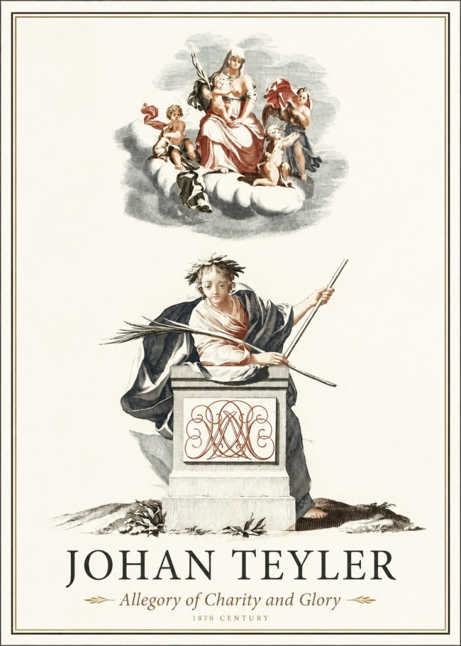 Johan Teyler Allegory of Charity and Glory No1 - Affiche