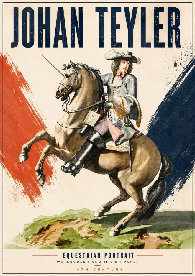 Johan Teyler Equestrian Portrait No5 - Affiche