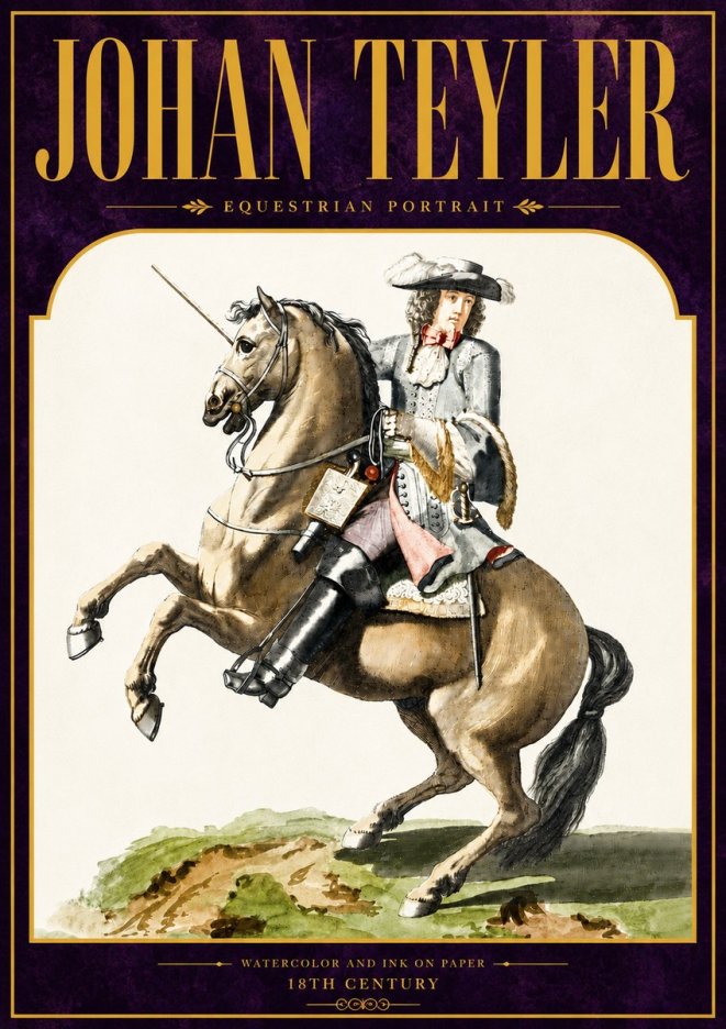 Johan Teyler Equestrian Portrait No6 - Affiche