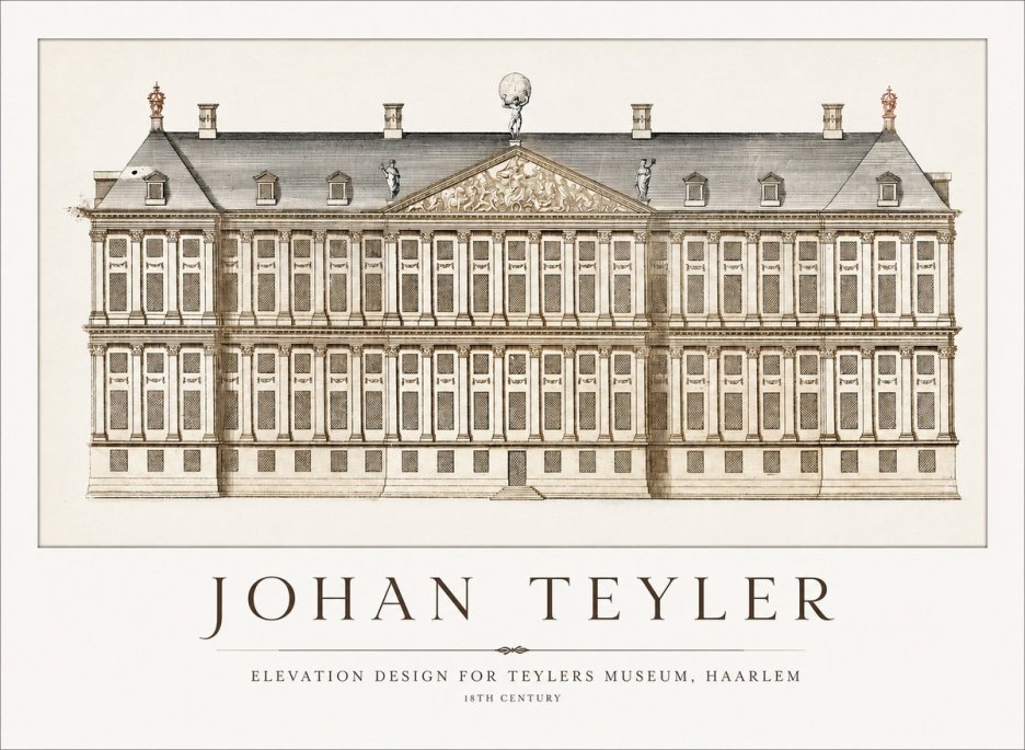 Johan Teyler Elevation Design for Teylers Museum, Haarlem No1 - Affiche