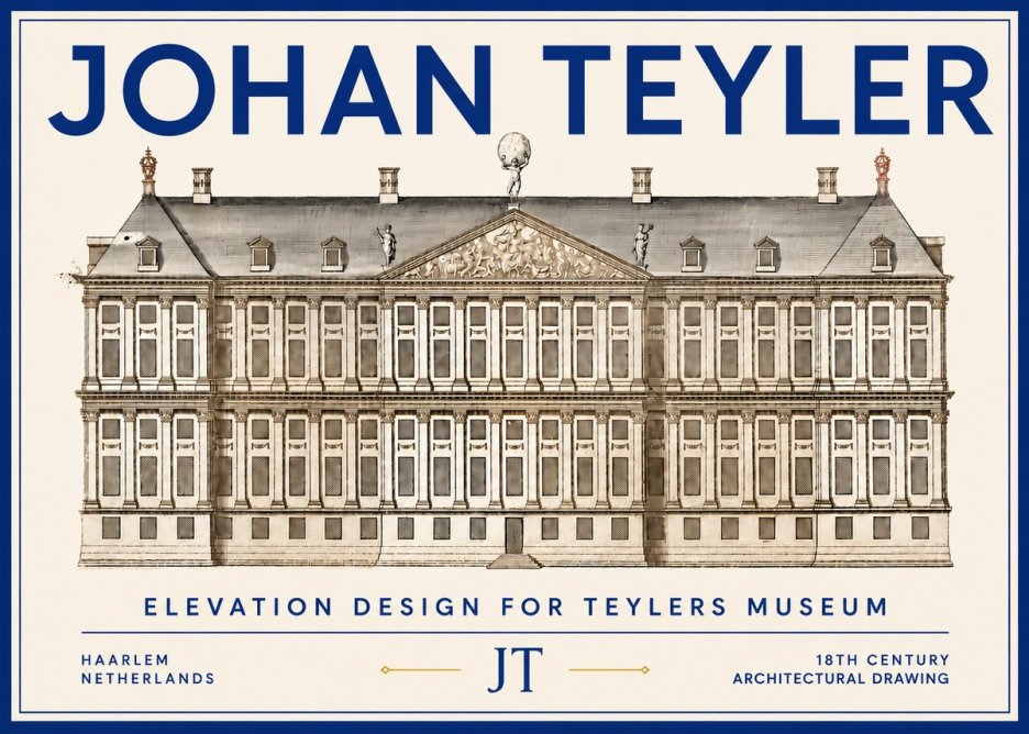 Johan Teyler Elevation Design for Teylers Museum, Haarlem No6 - Affiche