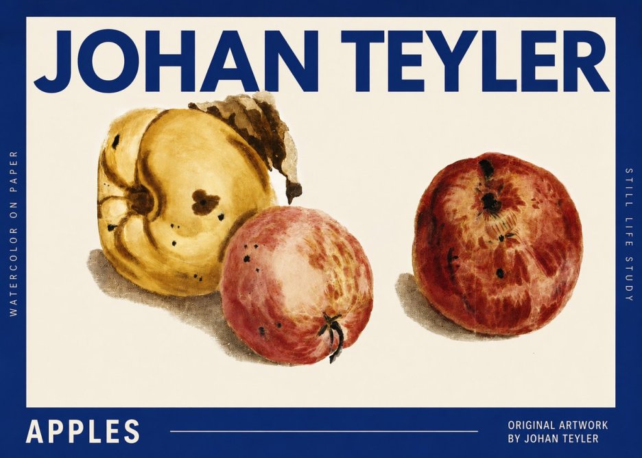 Johan Teyler Apples - Watercolor No2 - Affiche
