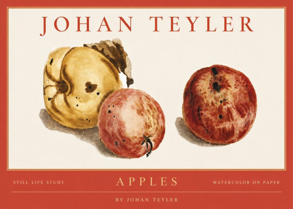 Johan Teyler Apples - Watercolor No3 - Affiche