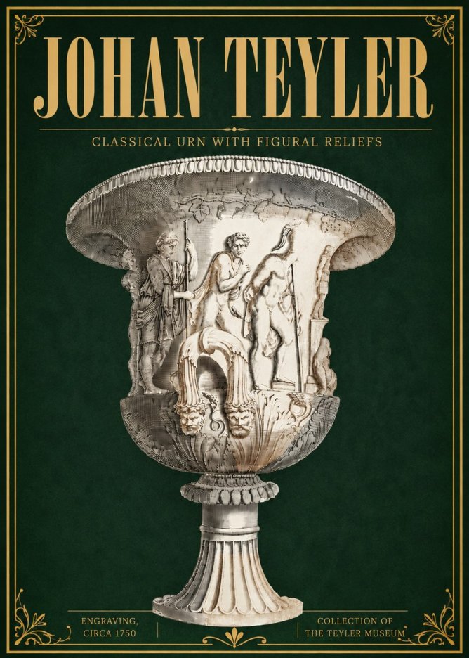 Johan Teyler Classical Urn with Figural Reliefs I No6 - Affiche