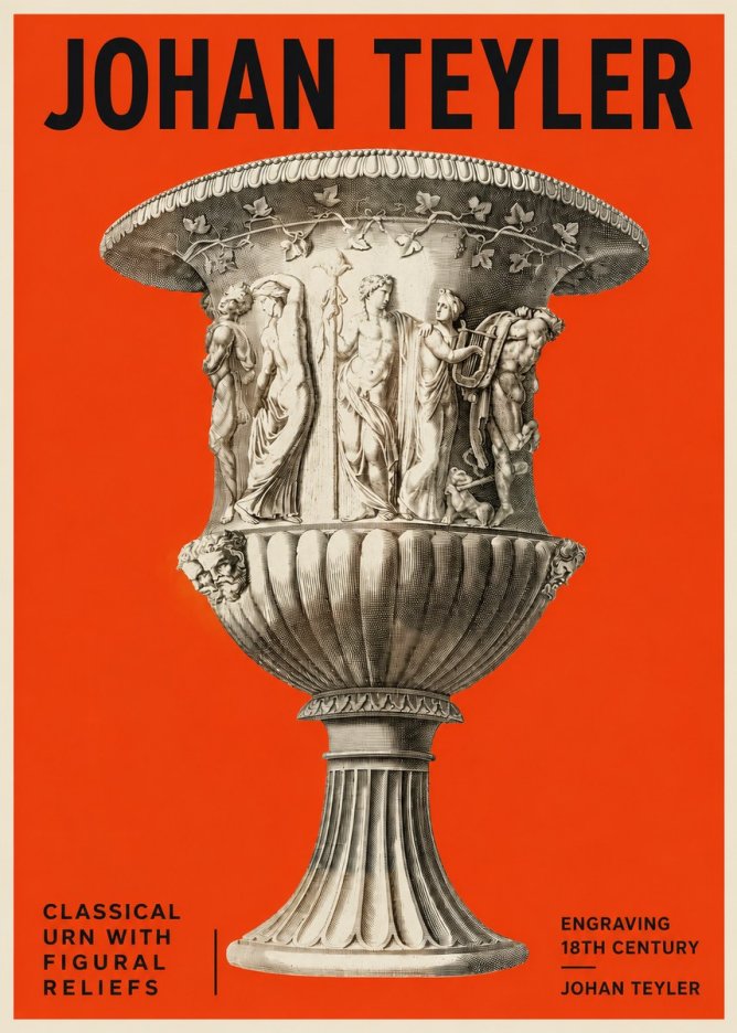 Johan Teyler Classical Urn with Figural Reliefs II No2 - Affiche