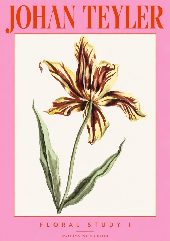 Johan Teyler Floral Study I No3 - Affiche