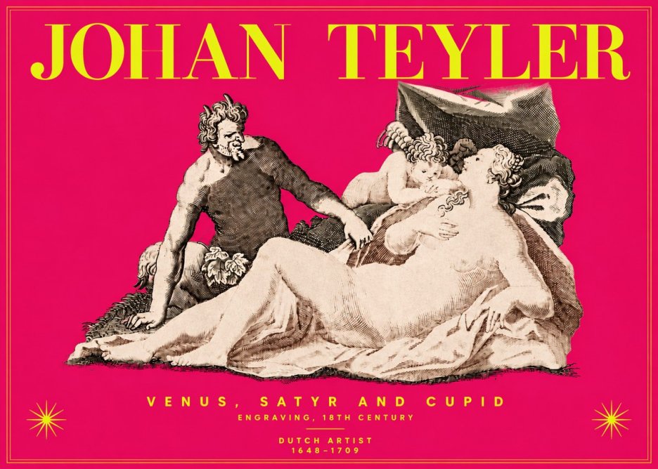 Johan Teyler Venus, Satyr and Cupid No4 - Affiche