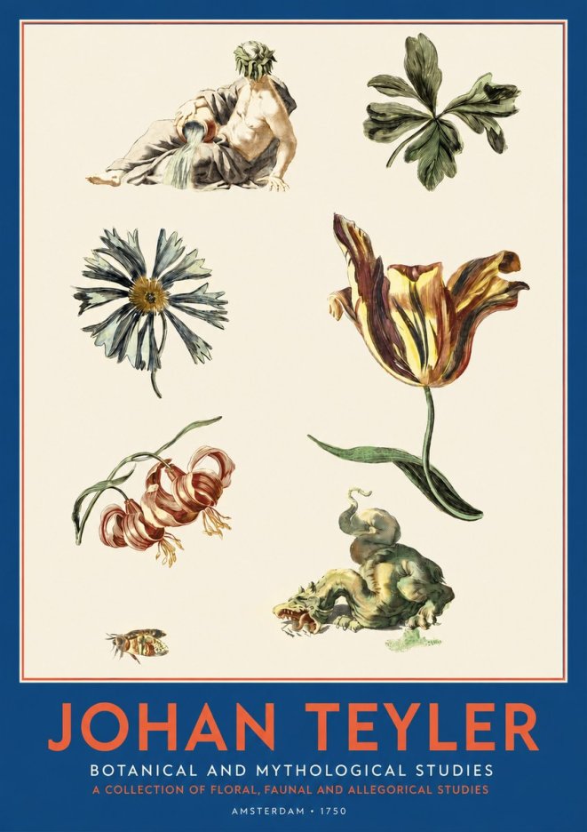 Johan Teyler Botanical and Mythological Studies No2 - Affiche