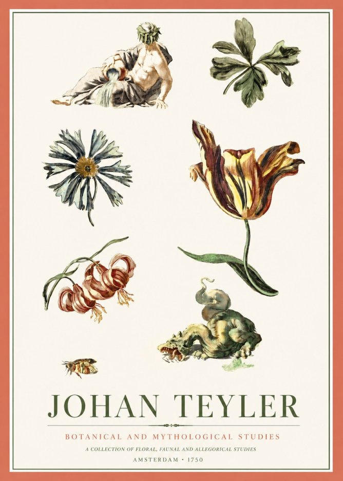 Johan Teyler Botanical and Mythological Studies No3 - Affiche