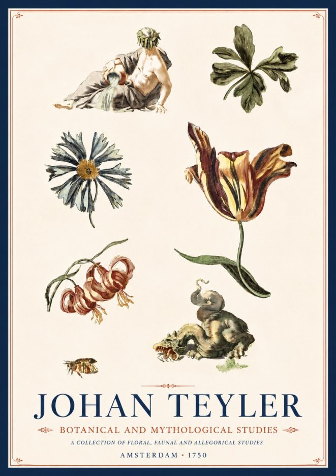 Johan Teyler Botanical and Mythological Studies No6 - Affiche