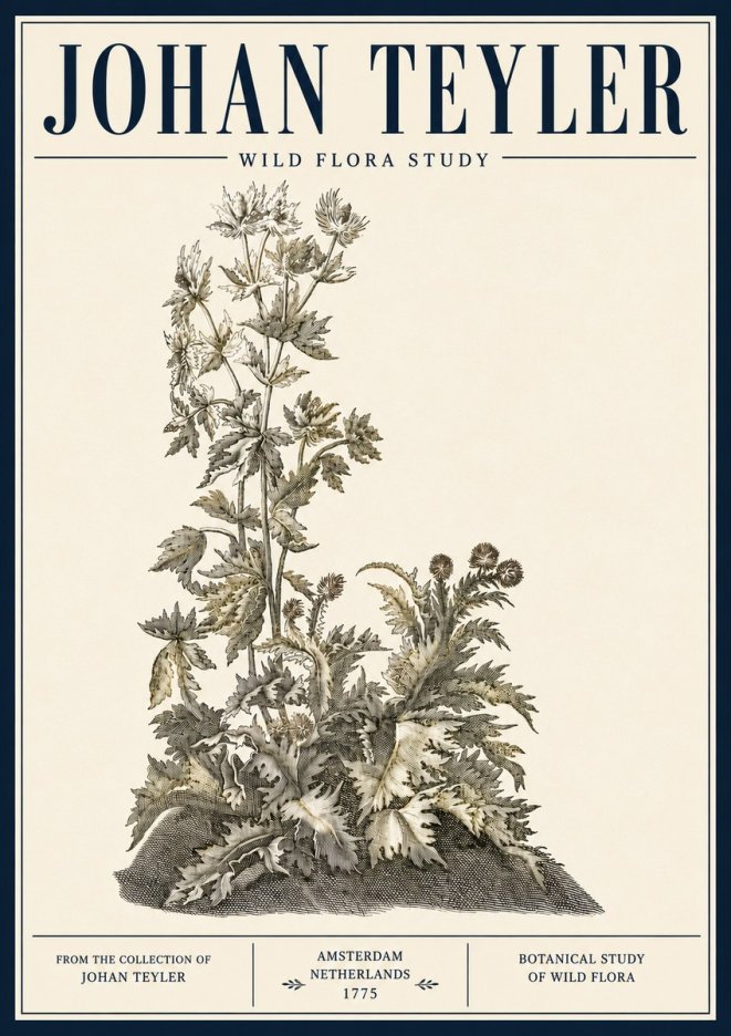 Johan Teyler Wild Flora Study No5 - Affiche