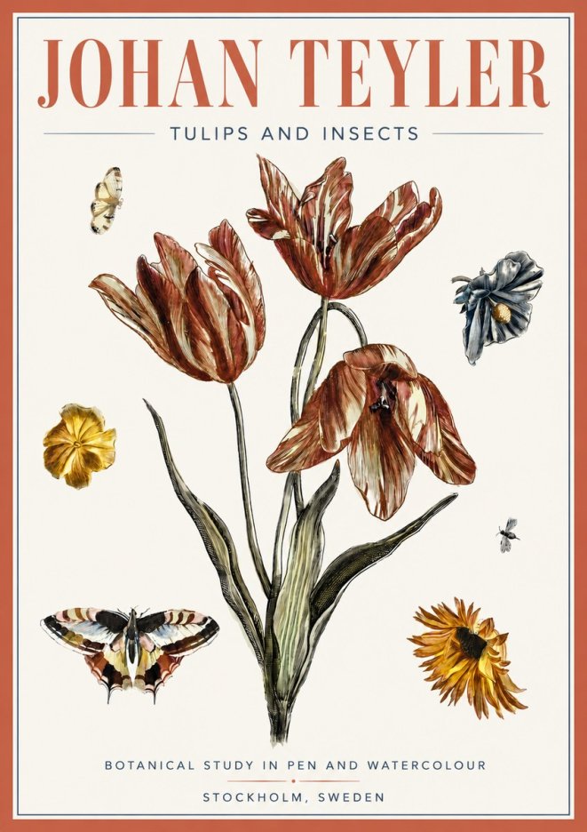 Johan Teyler Tulips and Insects No6 - Affiche