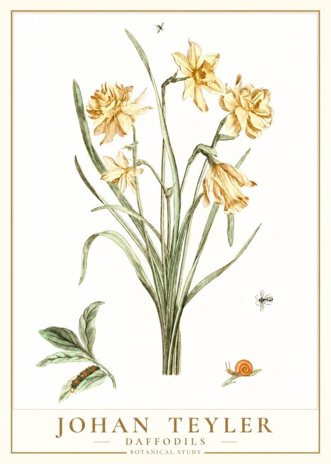 Johan Teyler Daffodils No1 - Affiche