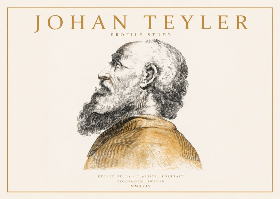 Johan Teyler Profile Study No1 - Affiche