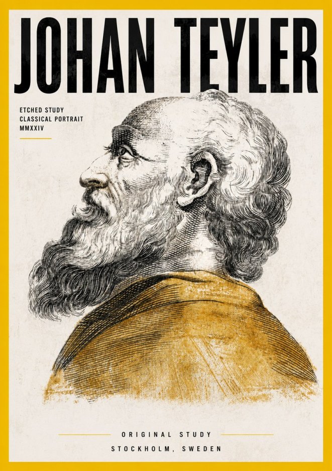 Johan Teyler Profile Study No4 - Affiche