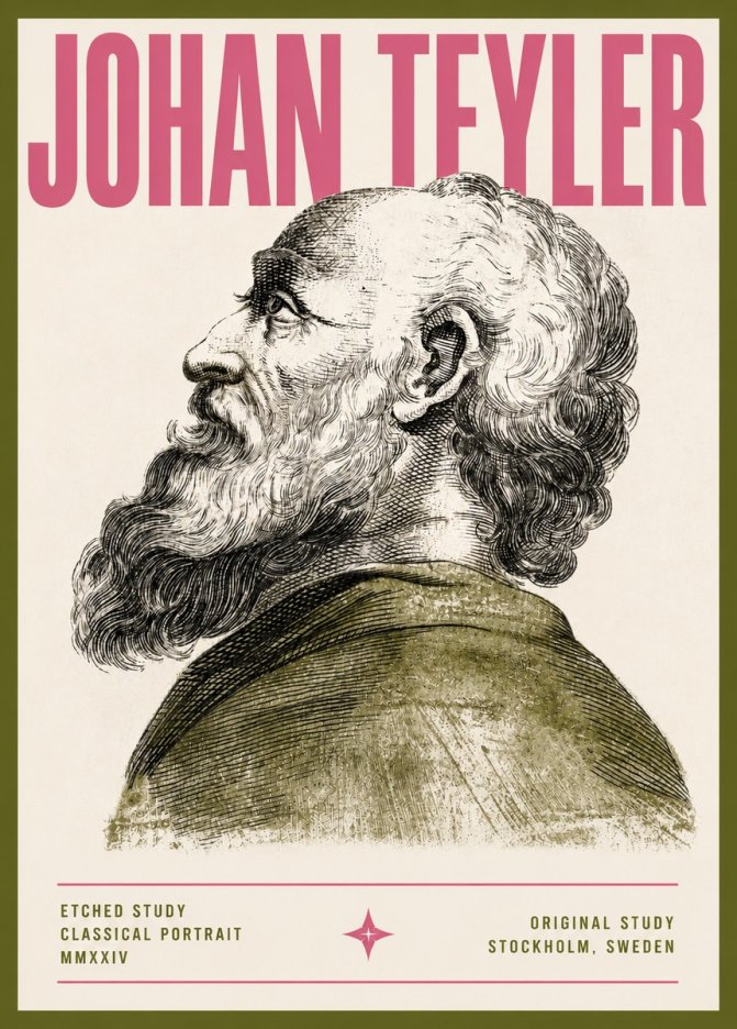 Johan Teyler Profile Study No5 - Affiche