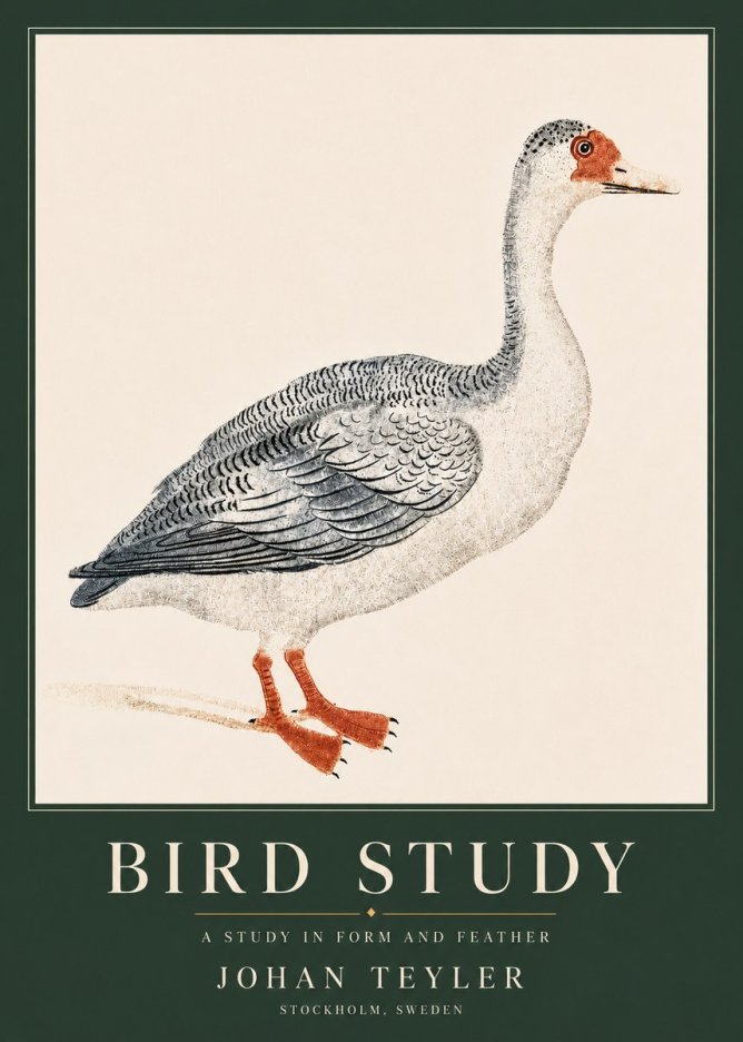 Johan Teyler Goose Study No4 - Affiche