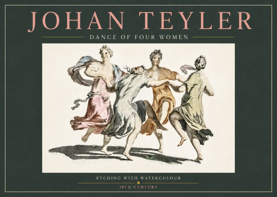 Johan Teyler Dance of Four Women No3 - Affiche