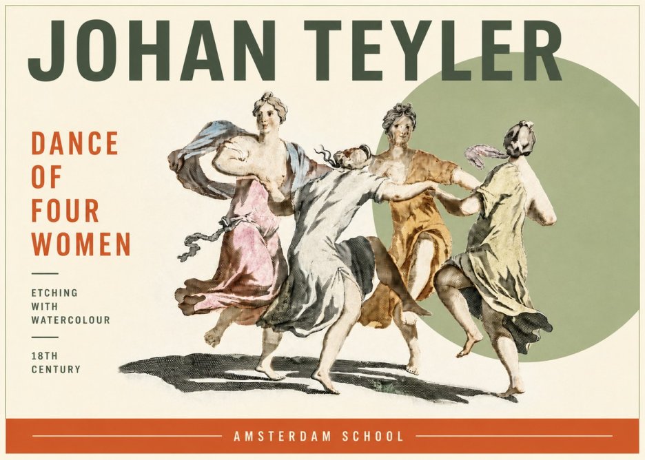 Johan Teyler Dance of Four Women No6 - Affiche