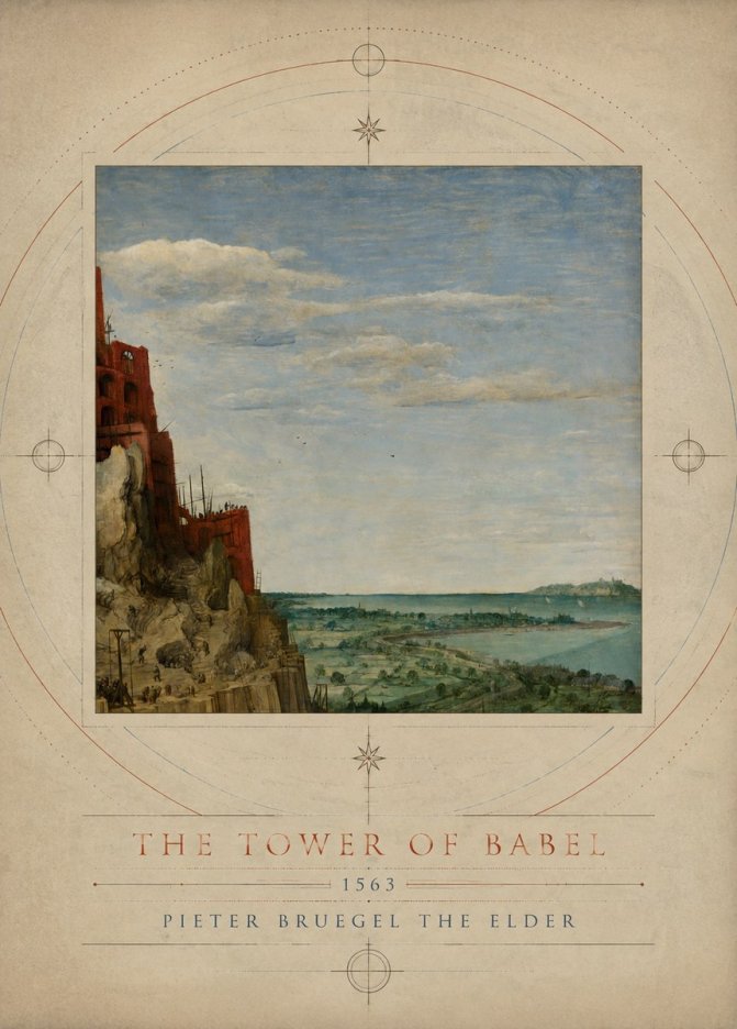Pieter Bruegel The Tower of Babel X No3 - Affiche