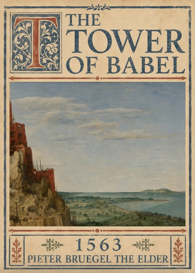 Pieter Bruegel The Tower of Babel X No4 - Affiche