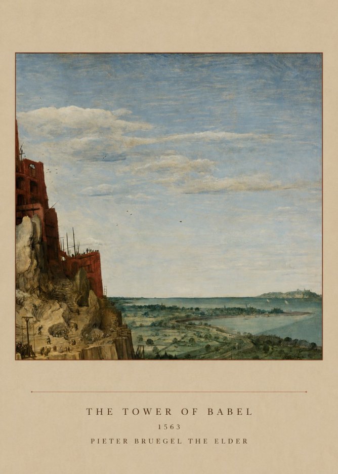 Pieter Bruegel The Tower of Babel X No5 - Affiche